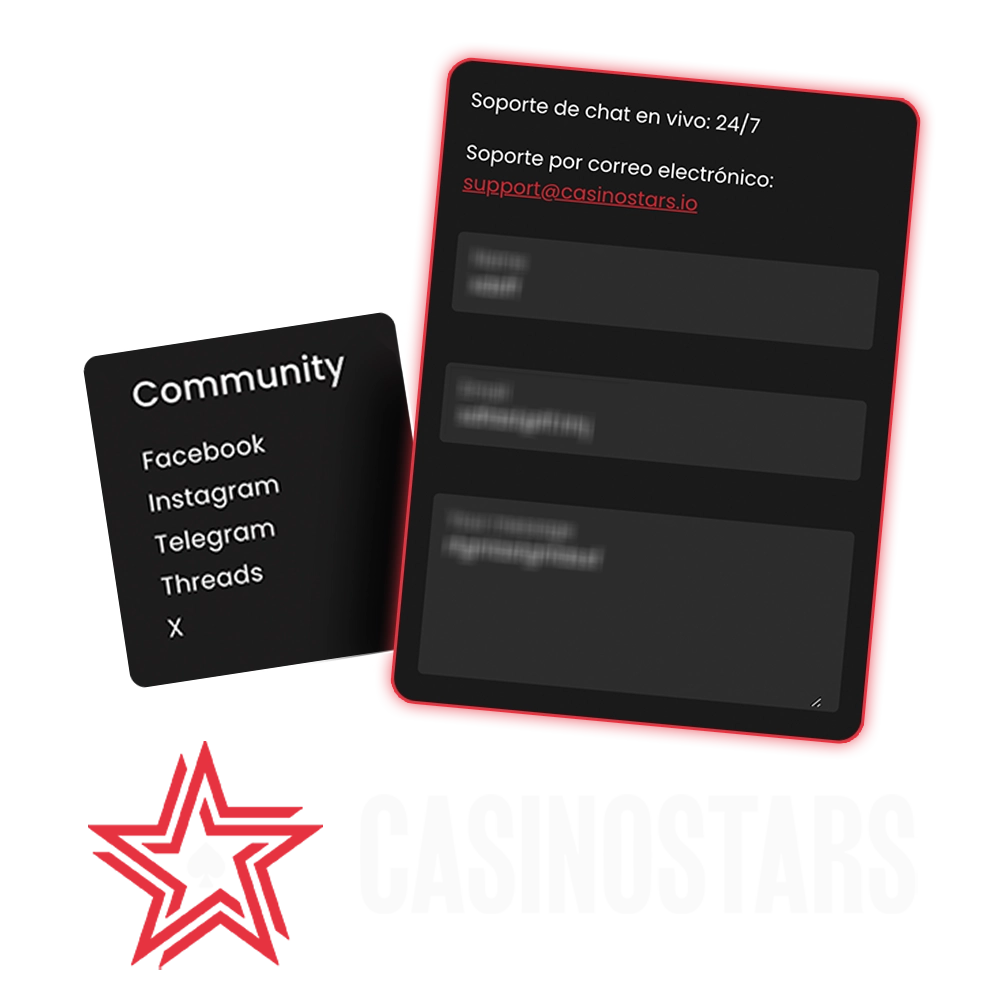 Póngase en contacto con el equipo de Casinostars si es necesario.