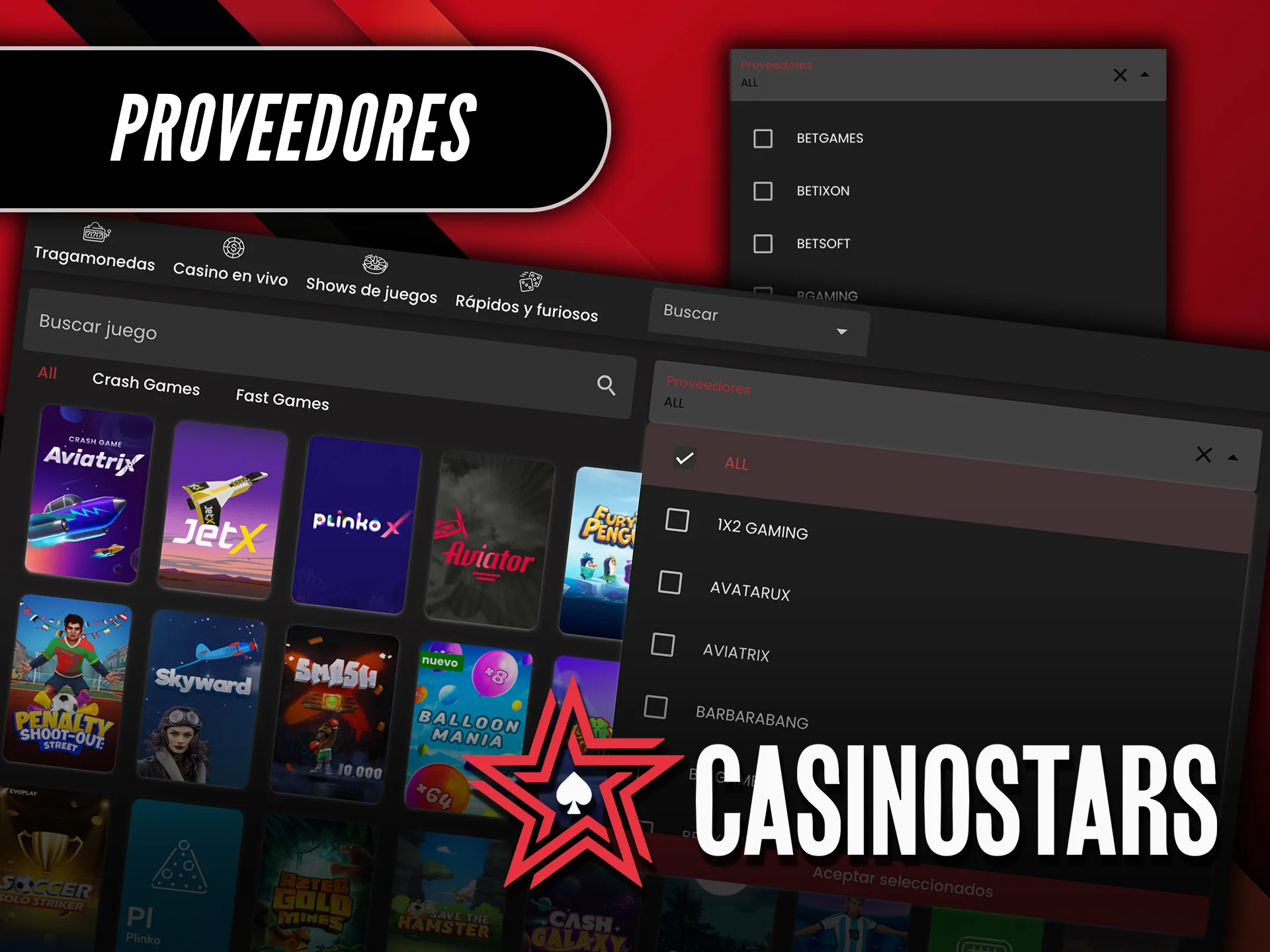 Descubre los proveedores que impulsan los juegos rápidos en Casinostars.
