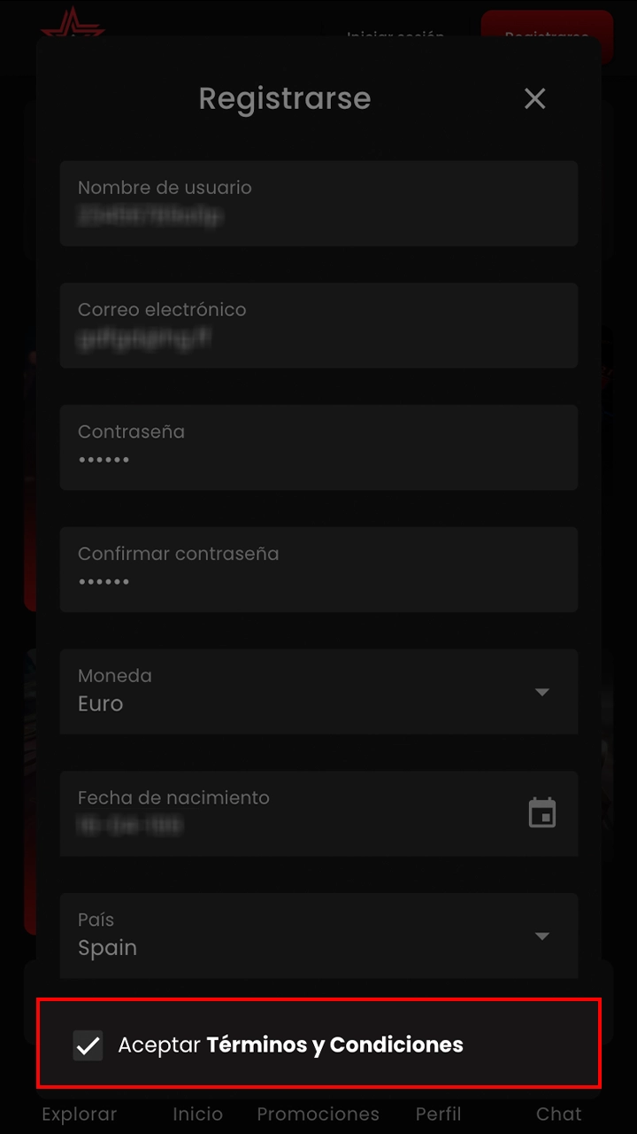 Lea y acepte las normas de Casinostars.