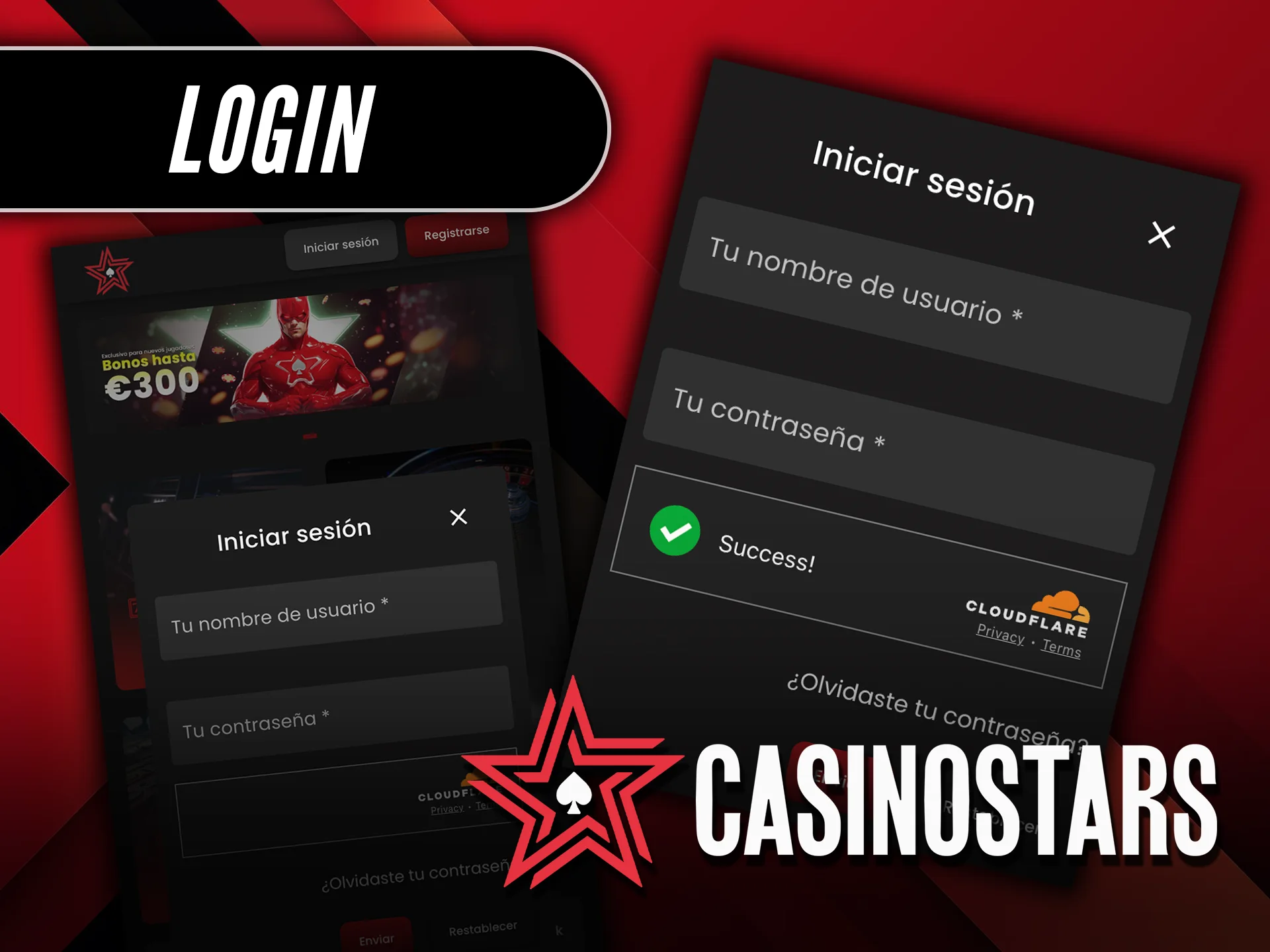 Inicia sesión en Casinostars y vuelve a jugar cuando quieras.