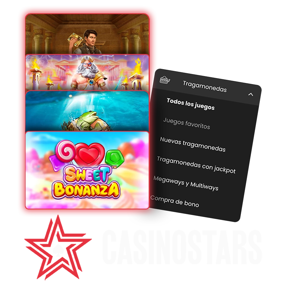 Consigue una línea ganadora en los juegos de tragamonedas de Casinostars.