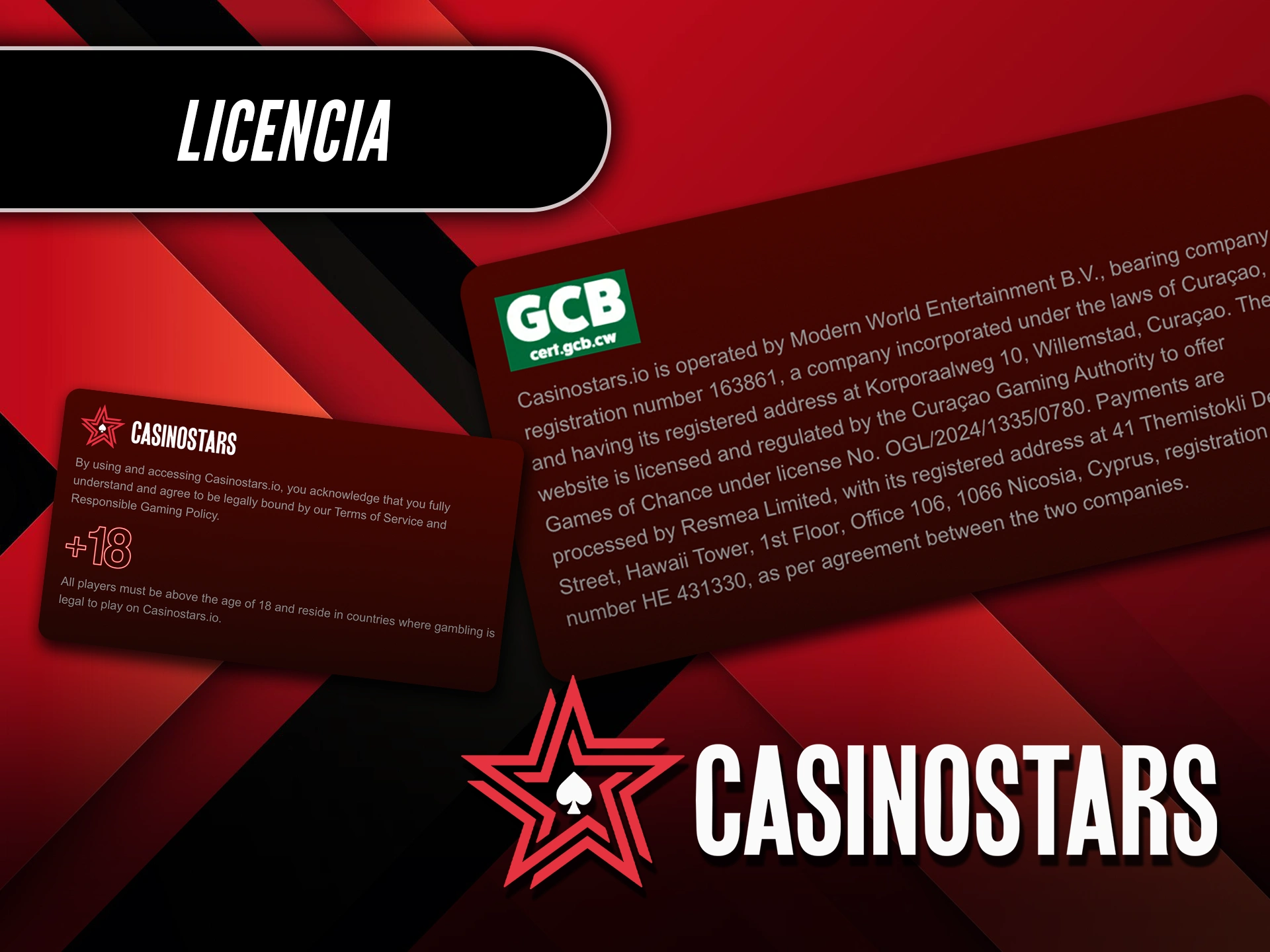 Casinostars con licencia oficial para jugar con total seguridad.