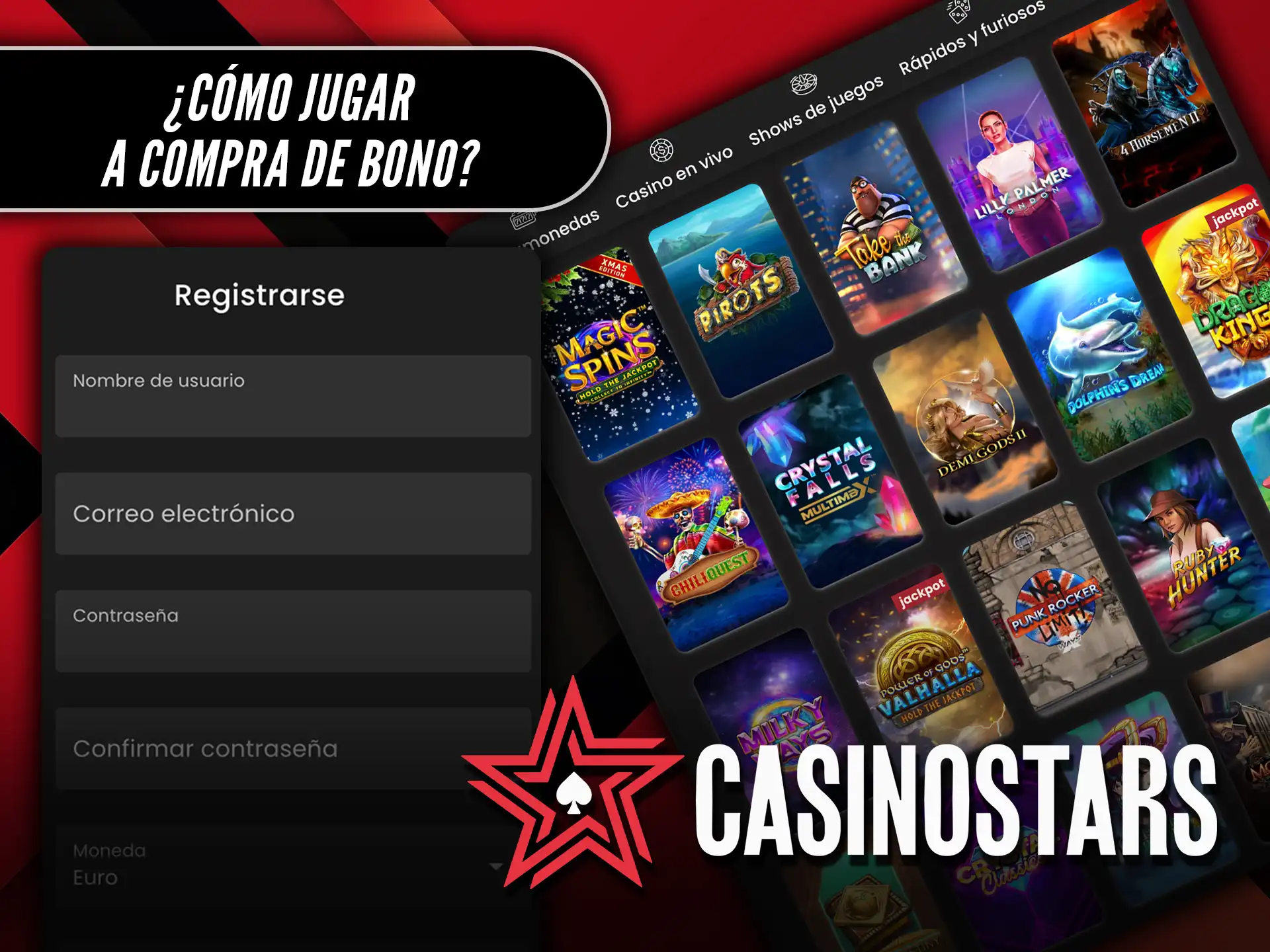 Aprende cómo jugar a los títulos con Compra de Bono y maximiza tus ganancias en Casino Stars.