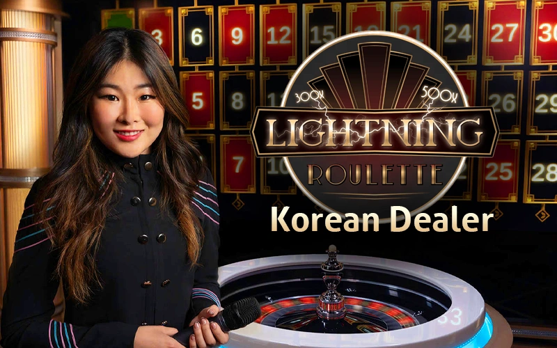 Siente el rayo de la suerte y gana en Korean Dealer Lightning Roulette de Casino Stars.