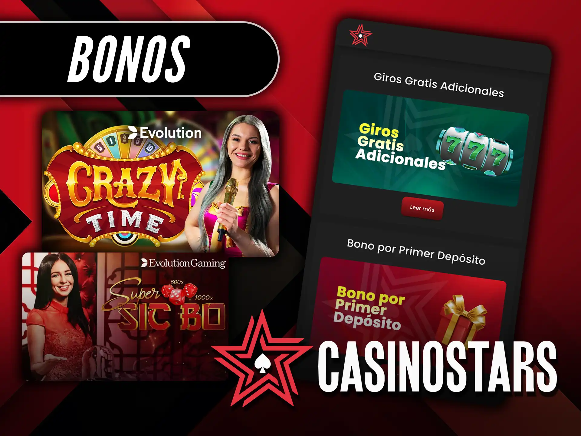 Reclama los Bonos actuales especiales para el Lobby y comienza a jugar en Casino Stars.