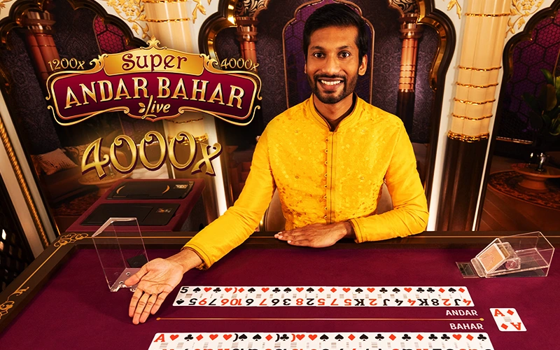 Prueba el vibrante juego Super Andar Bahar y consigue grandes premios en Casino Stars.