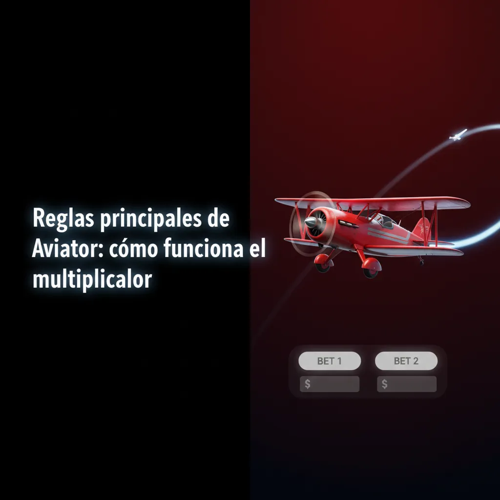 Pantalla de Aviator: avión despega, multiplicador sube; cobra antes de que se vaya. Autoapuesta y auto cash out.